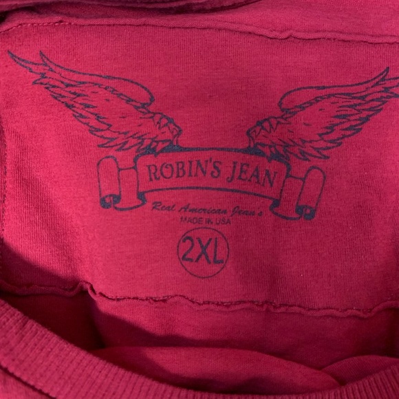 Robin’s Jeans Red and Gold short sleeve mens size XXL TEE - Picture 8 of 8
